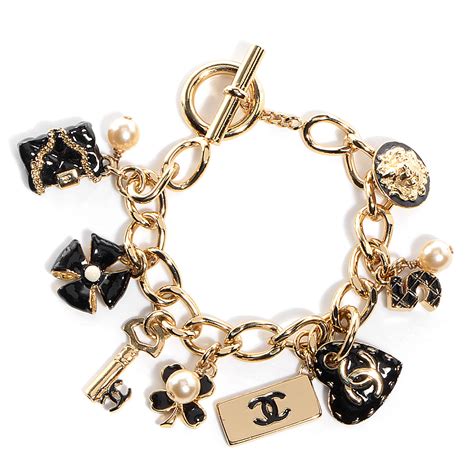 chanel button charm bracelet|chanel inspired charms for bracelets.